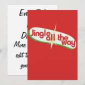 Jingle helemaal retro kerstmis kaart (Voorkant / Achterkant)