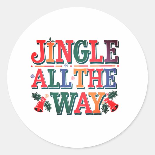 JINGLE HELEMAAL RONDE STICKER (Voorkant)