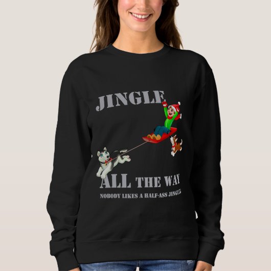 Jingle helemaal Siberisch Husky idee Trui (Voorkant)