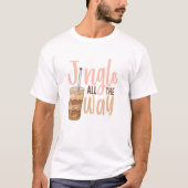 Jingle helemaal tot in het kerstwit t-shirt (Voorkant)