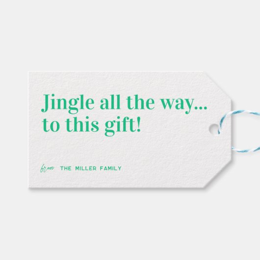 Jingle helemaal tot Kerstmis Cadeaulabel (Voorkant (Horizontaal))