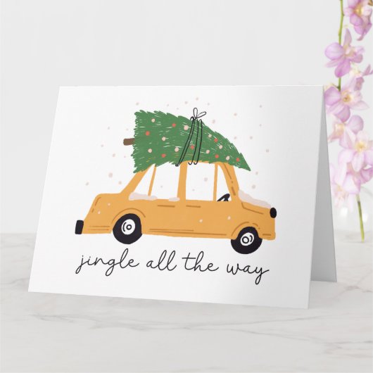 Jingle helemaal tot Kerstmis Kaart (Orchidee)