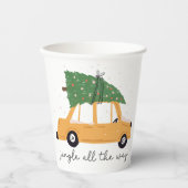 Jingle helemaal tot Kerstmis Papieren Bekers (Voorkant)