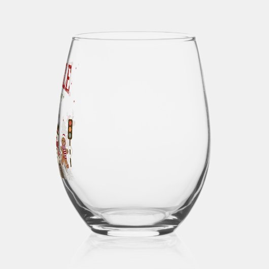 Jingle helemaal tot Kerstmis Wijnglas Zonder Voet (Links)