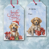 Jingle helemaal twee leuke Puppies Cadeaulabel