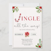 Jingle helemaal uit te nodigen | feestuitnodiging kaart (Voorkant)