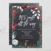 Jingle helemaal vakantie feestje sparkly kaart (Voorkant / Achterkant)