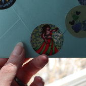 Jingle helemaal Way Belly Dancer Kaarten Ronde Sticker