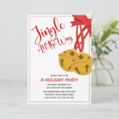 Jingle helemaal weg Bells Holiday Party Uitnodigin Kaart (Staand voorkant)