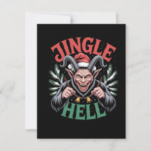 Jingle Hell Christmas Krampus Evil Xmas Bedankkaart