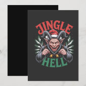 Jingle Hell Christmas Krampus Evil Xmas Kaart (Voorkant / Achterkant)