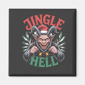 Jingle Hell Christmas Krampus Evil Xmas Magneet (Voorkant)