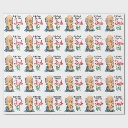Jingle Hell Curmudgeon Wrapping Paper Cadeaupapier (Vlak)