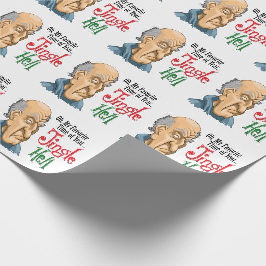 Jingle Hell Curmudgeon Wrapping Paper Cadeaupapier (Hoek)
