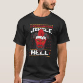 Jingle Hell Devil Hail Satan Santa Claus Rock Fan T-shirt (Voorkant)