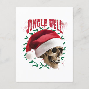 Jingle Hell Skull Briefkaart
