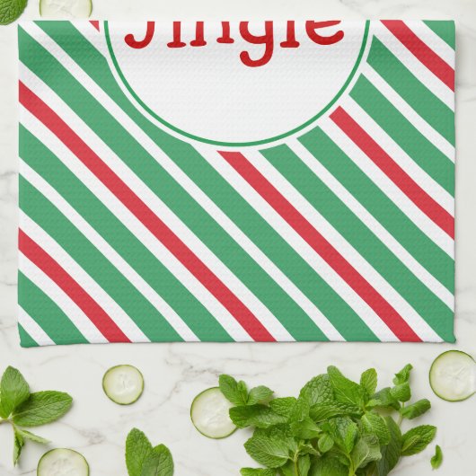 Jingle Holiday Keuken Handdoek (Gevouwen)