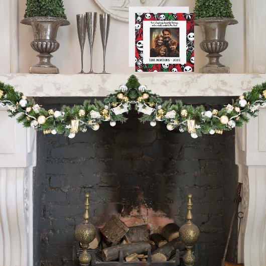 Jingle Jack O'Lantern Familie Foto Feestdagenkaart