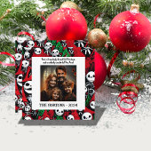 Jingle Jack O'Lantern Familie Foto Feestdagenkaart