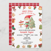 Jingle Jangle Kleine Elf, Kerst Baby shower Kaart (Voorkant / Achterkant)