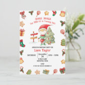 Jingle Jangle Kleine Elf, Kerstmis 1e Verjaardag Kaart (Staand voorkant)