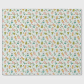 Jingle Jangle Retro Kerst Gift Wrap Cadeaupapier (Vlak)