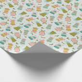 Jingle Jangle Retro Kerst Gift Wrap Cadeaupapier (Hoek)