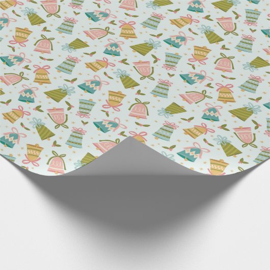  Jingle Jangle Retro Kerst Gift Wrap Cadeaupapier (Hoek)
