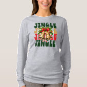 Jingle Jingle  Gold Bells & Holly T-Shirt (Voorkant)
