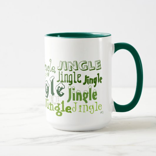 Jingle Jingle Green Holiday Graphics Mok (Rechts)
