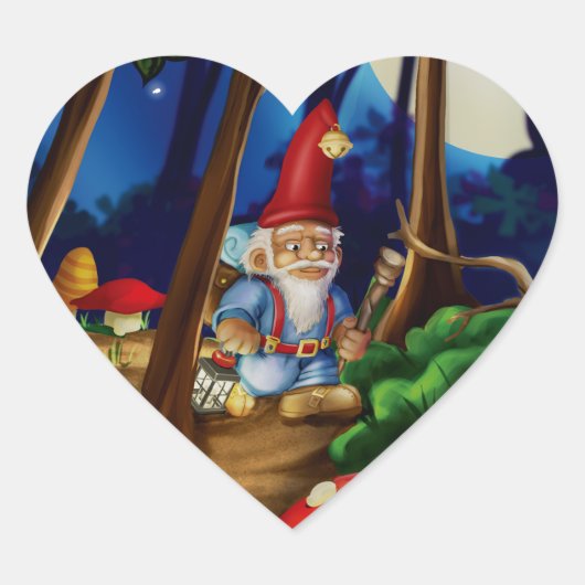 Jingle Jingle Kleine Gnome Hart Stickers (Voorkant)
