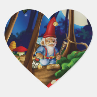 Jingle Jingle Kleine Gnome Hart Stickers