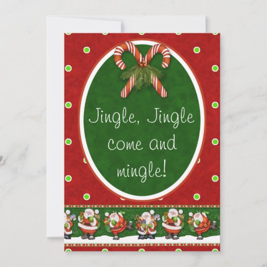 Jingle, Jingle kom en mingle. kerstfeest Kaart (Voorkant)