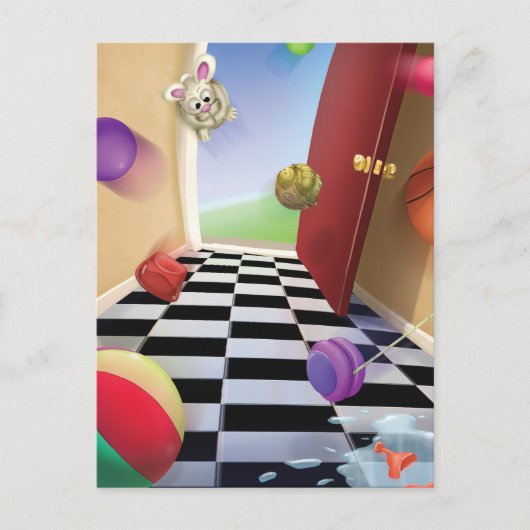 Jingle Jingle Little Gnome Bouncy Ball Briefkaart (Voorkant)