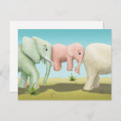 Jingle Jingle Little Gnome Elephants Briefkaart (Voorkant / Achterkant)