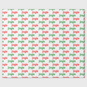 Jingle Jingle Red Green White Kerstmis Cadeaupapier