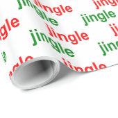 Jingle Jingle Red Green White Kerstmis Cadeaupapier (Rol Hoek)