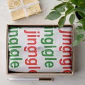 Jingle Jingle Red Green White Kerstmis Tissuepapier (Geschenk)