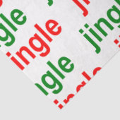 Jingle Jingle Red Green White Kerstmis Tissuepapier (Detail)
