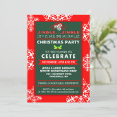 Jingle Jingle Time to Mingle Red Green Kerstmis Kaart (Staand voorkant)