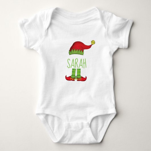 Jingle Jolly Merry Old Elf Pet and Shoes Romper (Voorkant)