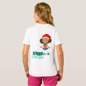 Jingle Joy: Girls' Christmas T-Shirt Ensemble (Achterkant volledig)
