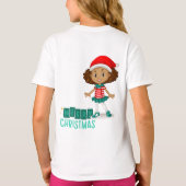 Jingle Joy: Girls' Christmas T-Shirt Ensemble (Achterkant)