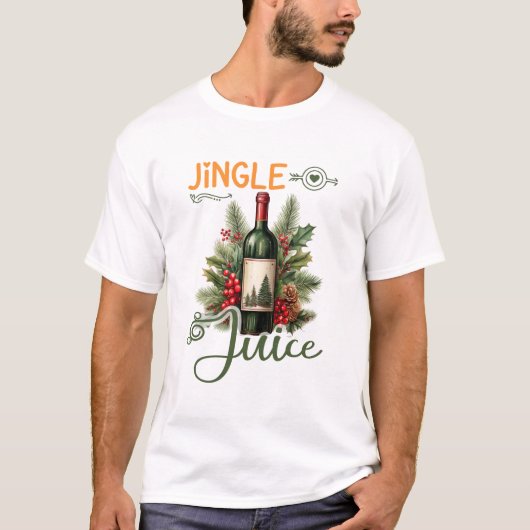 Jingle Juice Christmas Funny Holiday Wine Lover T-shirt (Voorkant)