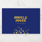 Jingle Juice | Fun Christmas Blue & Gold Likeurfles Etiket (Enkel label)