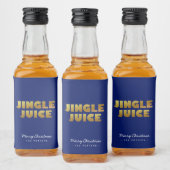 Jingle Juice | Fun Christmas Blue & Gold Likeurfles Etiket (Flessen)