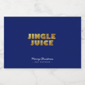 Jingle Juice | Fun Christmas Blue & Gold Likeurfles Etiket (Enkel label)