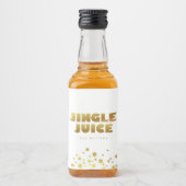 Jingle Juice | Fun Christmas White & Gold Mini Likeurfles Etiket (Voorkant)