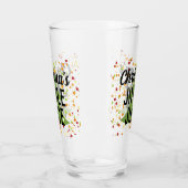 Jingle Juice Funny Persoonlijke kerstbier Glas (Links)