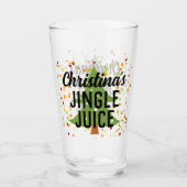 Jingle Juice Funny Persoonlijke kerstbier Glas (Voorkant)